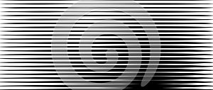 Line halftone gradient texture. Vibrating horizontal gradation background. Repeated stripe pattern backdrop. Black