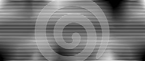 Line halftone gradient texture. Vibrating horizontal gradation background. Repeated stripes pattern backdrop. Black