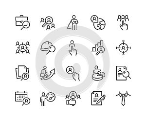 Line Headhunting Icons