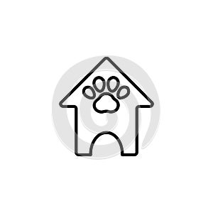 Line icon. Booths for dogs, Animal House