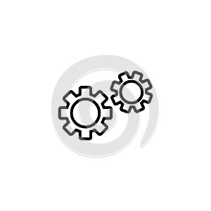 line icon. Gears symbol