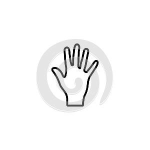 Line icon. Hand, bunch of fives