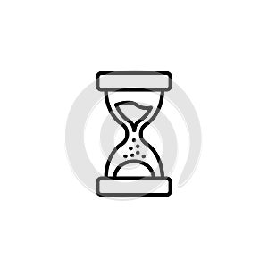 Line icon. Hourglass symbol