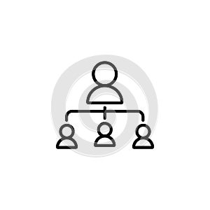 Line icon. Management, group of people