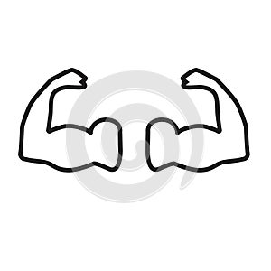 Line icon strong arms i
