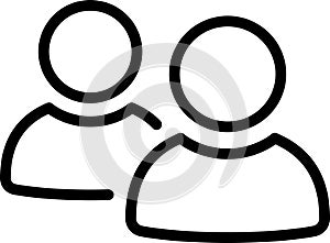 Line icon of user or customer or client