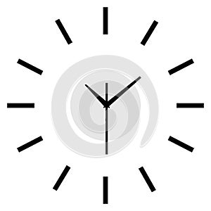 Line icon wall clock face