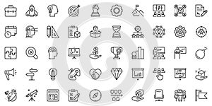 Line icons about business
