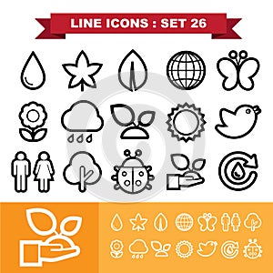 Line icons set 26