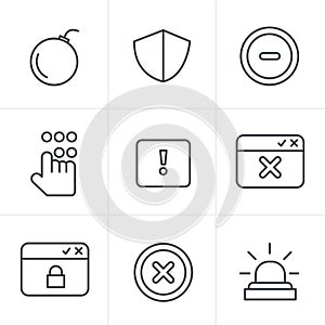 Line Icons Style Security