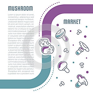 Website Banner and Landing Page of Mushroom Market.