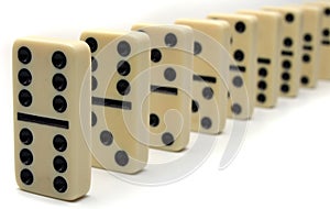 Line of Ivory Dominos