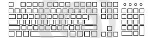 Line keyboard layout Vector isolated on background