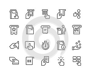 Line Kiosk Terminal Icons