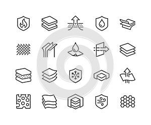 Line Layered Material Icons