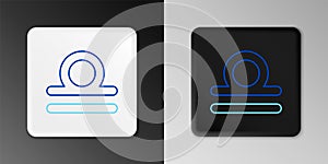 Line Libra zodiac sign icon isolated on grey background. Astrological horoscope collection. Colorful outline concept