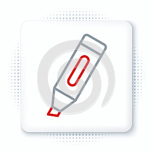 Line Marker pen icon isolated on white background. Colorful outline concept. Vector