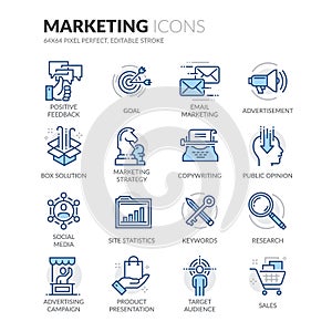 Line Marketing Icons