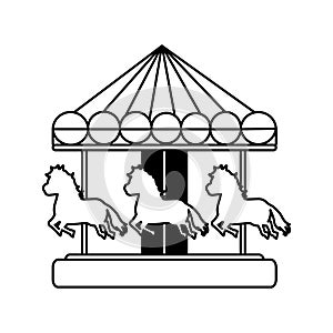 Line mechanical horse ride carnival game