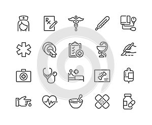 Line Medical Icons