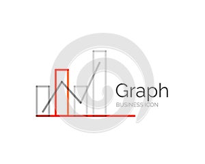 Line minimal design logo graph