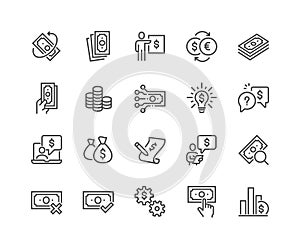 Line Money Icons