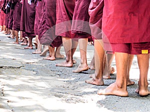 Line of monks