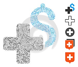 Line Mosaic Add Dollar Icon photo