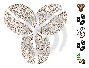 Line Mosaic Coffee Beans