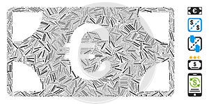 Line Mosaic Euro Banknote Icon