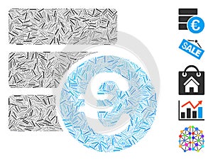 Line Mosaic Euro Database Icon