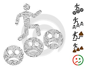 Line Mosaic Man Steps Sad Smiles photo