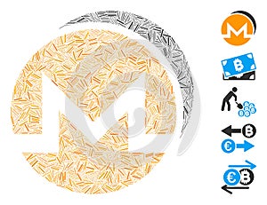 Line Mosaic Monero Coins