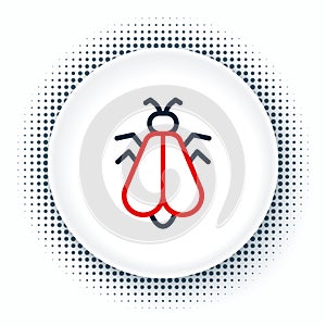 Line Mosquito icon isolated on white background. Colorful outline concept. Vector