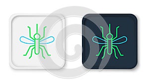 Line Mosquito icon isolated on white background. Colorful outline concept. Vector