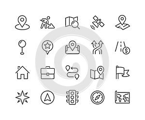 Line Navigation Icons