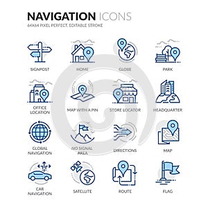 Line Navigation Icons