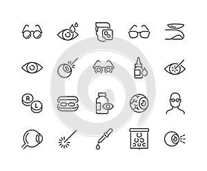 Line Optometry Icons