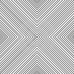 Line pattern vector. Black cross shape. Geometric symmetry icon. Optical illusion symbol. photo