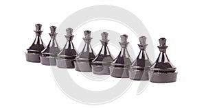 Line of pawns in row