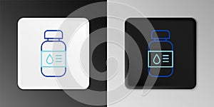 Line Printer ink bottle icon isolated on grey background. Colorful outline concept. Vector