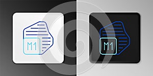 Line Processor icon isolated on grey background. CPU, central processing unit, microchip, microcircuit, computer
