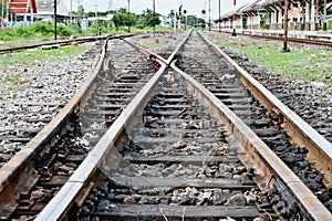Line of railway crossing