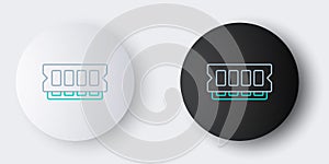 Line RAM, random access memory icon isolated on grey background. Colorful outline concept. Vector