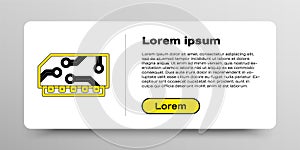 Line RAM, random access memory icon isolated on white background. Colorful outline concept. Vector