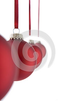 Line Of Red Christmas Decorations