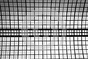 Line of roof. Abstract and architect background. Black and white