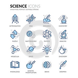 Line Science Icons