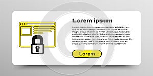 Line Secure your site with HTTPS, SSL icon isolated on white background. Internet communication protocol. Colorful