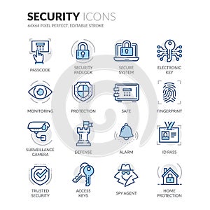 Line Security Icons